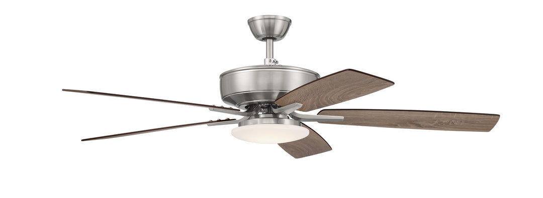 Craftmade Pro Plus 112 P112BNK5-52DWGWN Ceiling Fan 52 - Brushed Polished Nickel, Driftwood/Grey Walnut/