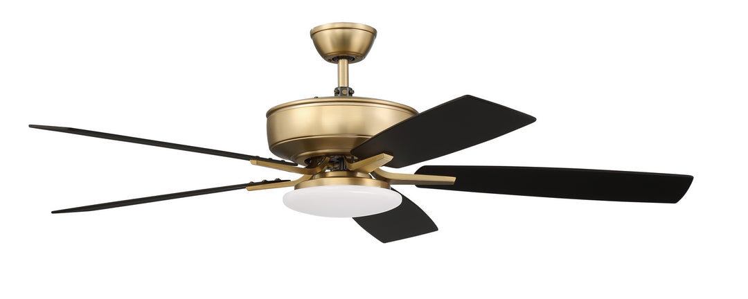 Craftmade Pro Plus 112 P112SB5-52BWNFB Ceiling Fan 52 - Satin Brass, Black Walnut/Flat Black/