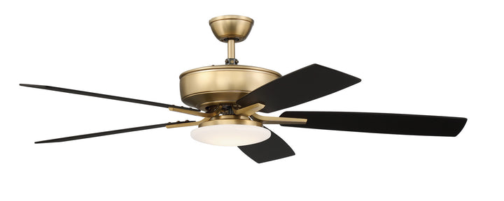 Craftmade Pro Plus 112 P112SB5-52BWNFB Ceiling Fan 52 - Satin Brass, Black Walnut/Flat Black/