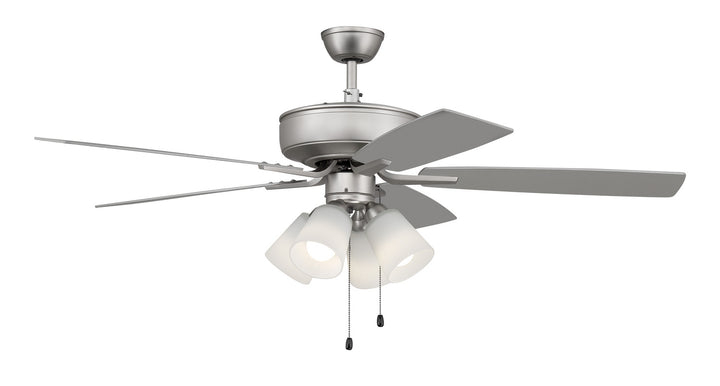 Craftmade Pro Plus 114 P114BN5-52BNGW Ceiling Fan 52 - Brushed Satin Nickel, Brushed Nickel/Greywood/