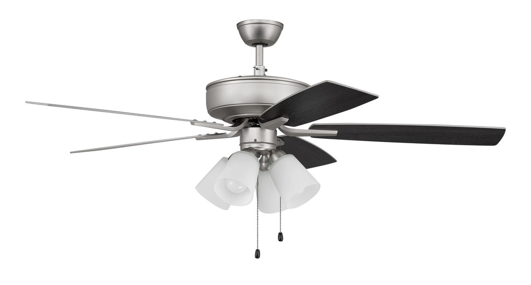 Craftmade Pro Plus 114 P114BN5-52BNGW Ceiling Fan 52 - Brushed Satin Nickel, Brushed Nickel/Greywood/