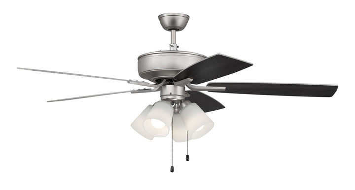 Craftmade Pro Plus 114 P114BN5-52BNGW Ceiling Fan 52 - Brushed Satin Nickel, Brushed Nickel/Greywood/