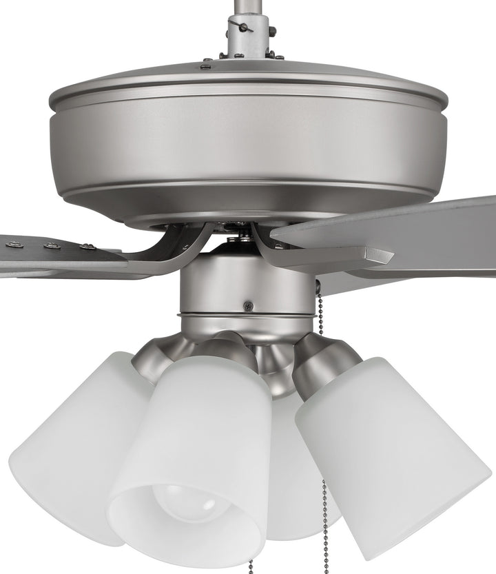 Craftmade Pro Plus 114 P114BN5-52BNGW Ceiling Fan 52 - Brushed Satin Nickel, Brushed Nickel/Greywood/