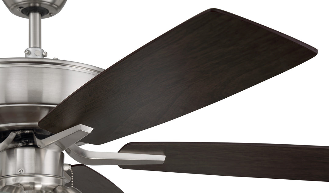 Craftmade Pro Plus 114 P114BNK5-52DWGWN Ceiling Fan 52 - Brushed Polished Nickel, Driftwood/Grey Walnut/