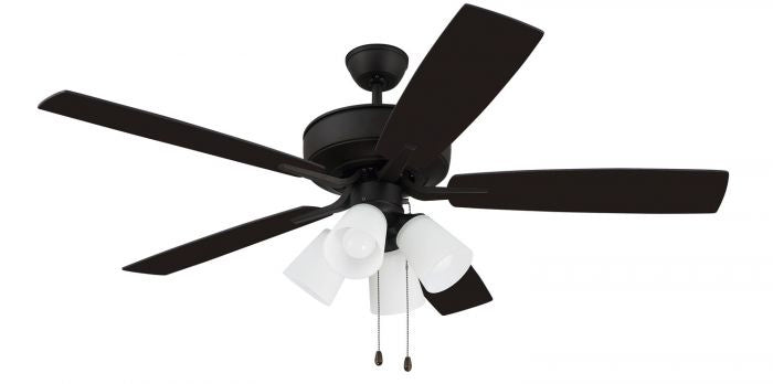 Craftmade Pro Plus 114 P114ESP5-52ESPWLN Ceiling Fan 52 - Espresso, Espresso/Walnut/