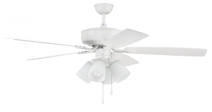 Craftmade Pro Plus 114 P114W5-52WWOK Ceiling Fan 52 - White, White/Washed Oak/