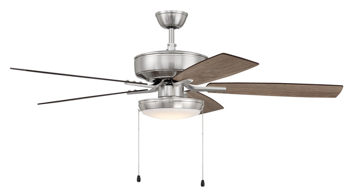 Craftmade Pro Plus 119 P119BNK5-52DWGWN Ceiling Fan 52 - Brushed Polished Nickel, Driftwood/Grey Walnut/