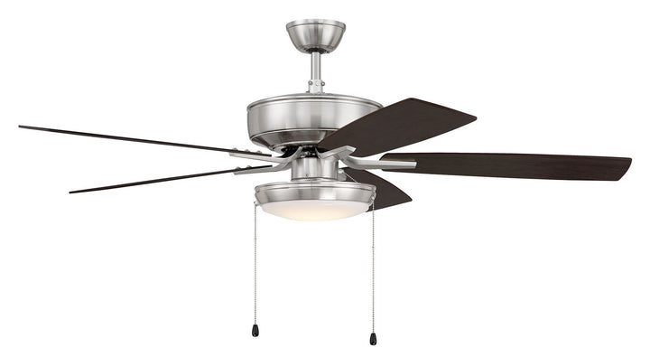 Craftmade Pro Plus 119 P119BNK5-52DWGWN Ceiling Fan 52 - Brushed Polished Nickel, Driftwood/Grey Walnut/