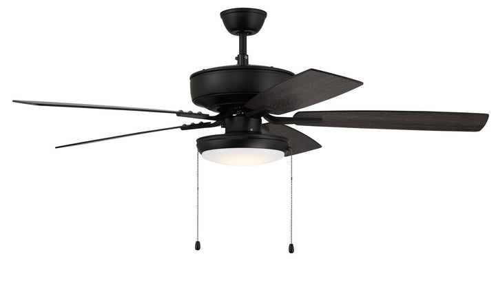 Craftmade Pro Plus 119 P119FB5-52FBGW Ceiling Fan 52 - Flat Black, Flat Black/Greywood/