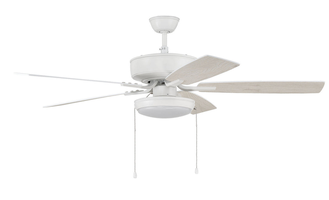 Craftmade Pro Plus 119 P119W5-52WWOK Ceiling Fan 52 - White, White/Washed Oak/