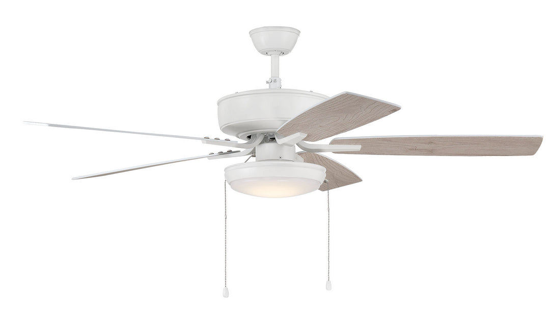 Craftmade Pro Plus 119 P119W5-52WWOK Ceiling Fan 52 - White, White/Washed Oak/