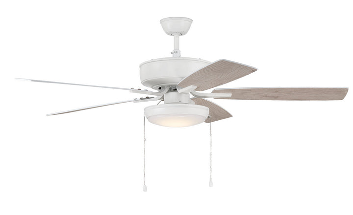 Craftmade Pro Plus 119 P119W5-52WWOK Ceiling Fan 52 - White, White/Washed Oak/