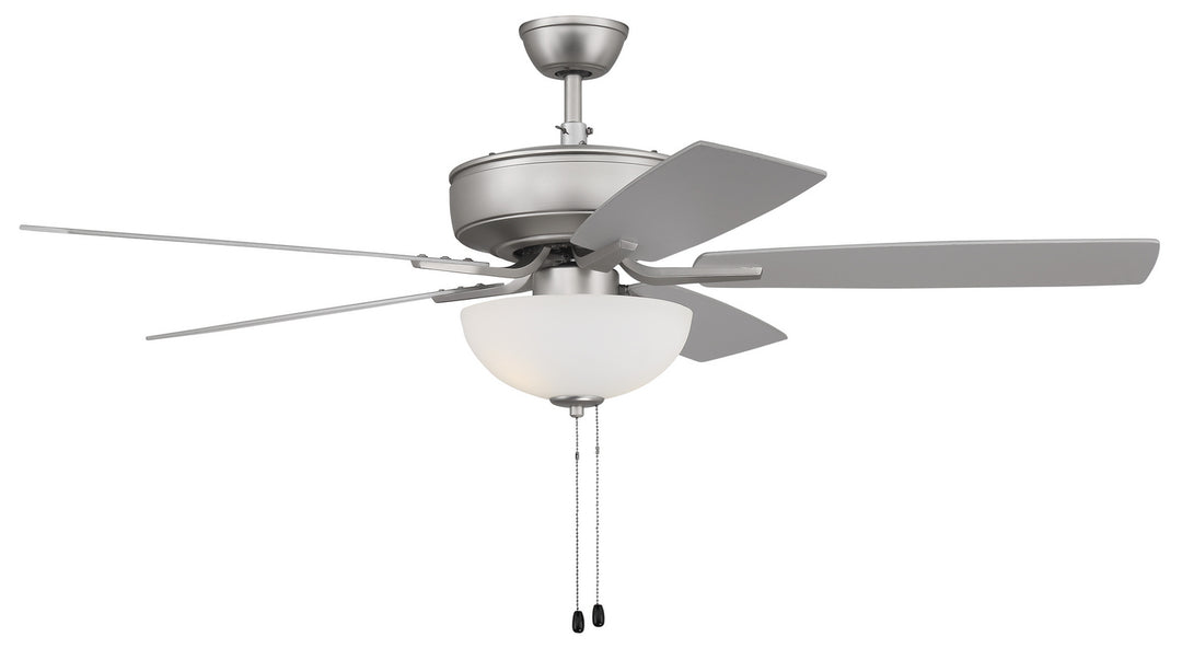 Craftmade Pro Plus 211 P211BN5-52BNGW Ceiling Fan 52 - Brushed Satin Nickel, Brushed Nickel/Greywood/