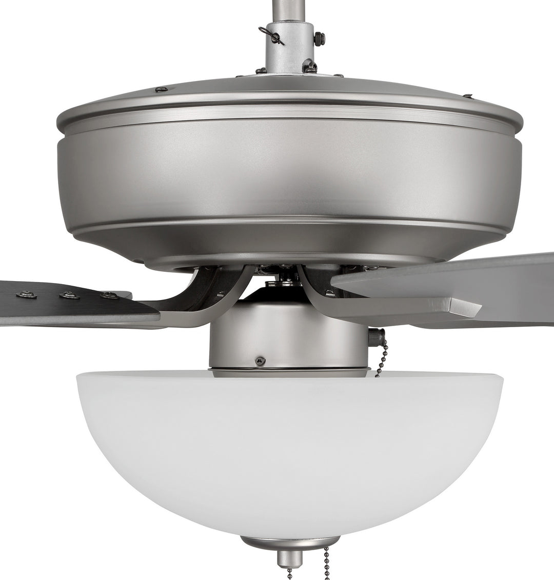 Craftmade Pro Plus 211 P211BN5-52BNGW Ceiling Fan 52 - Brushed Satin Nickel, Brushed Nickel/Greywood/