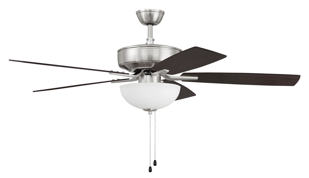 Craftmade Pro Plus 211 P211BNK5-52DWGWN Ceiling Fan 52 - Brushed Polished Nickel, Driftwood/Grey Walnut/