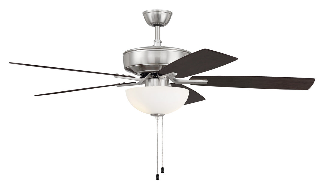 Craftmade Pro Plus 211 P211BNK5-52DWGWN Ceiling Fan 52 - Brushed Polished Nickel, Driftwood/Grey Walnut/