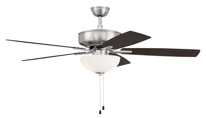 Craftmade Pro Plus 211 P211BNK5-52DWGWN Ceiling Fan 52 - Brushed Polished Nickel, Driftwood/Grey Walnut/