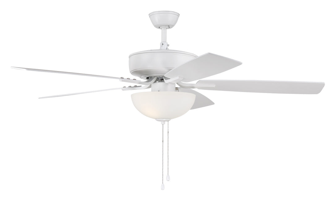 Craftmade Pro Plus 211 P211W5-52WWOK Ceiling Fan 52 - White, White/Washed Oak/