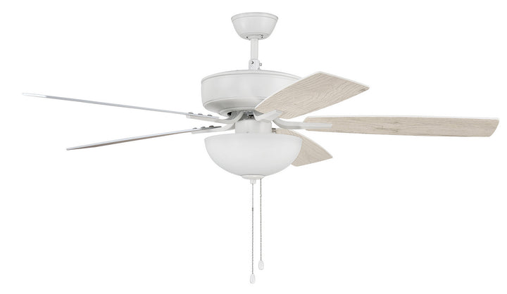 Craftmade Pro Plus 211 P211W5-52WWOK Ceiling Fan 52 - White, White/Washed Oak/