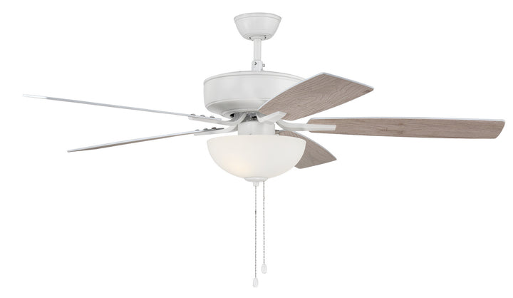 Craftmade Pro Plus 211 P211W5-52WWOK Ceiling Fan 52 - White, White/Washed Oak/