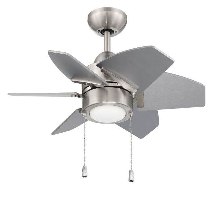 Craftmade Propel II PPT24BNK6 Ceiling Fan 24 - Brushed Polished Nickel, Brushed Nickel/Brushed Nickel/