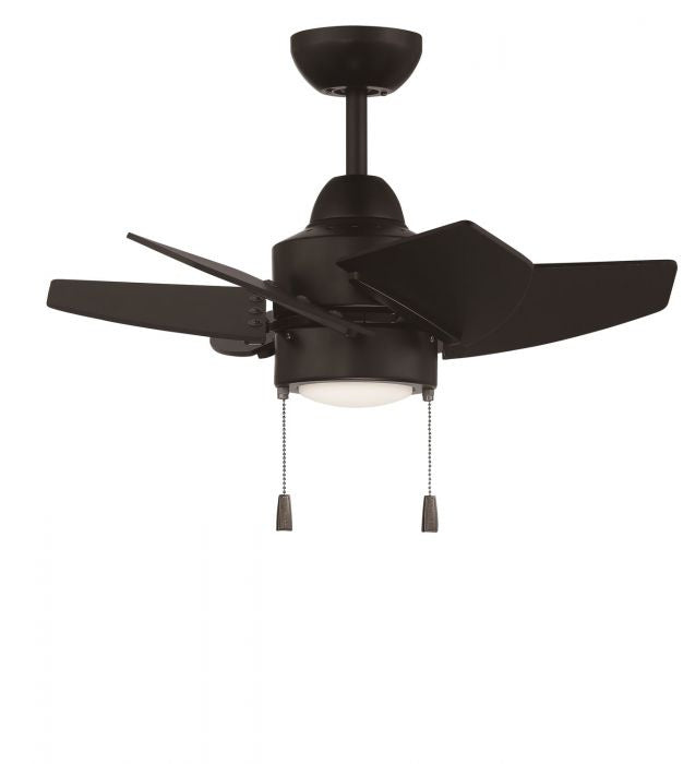 Craftmade Propel II Indoor/Outdoor PPT24FB6 Ceiling Fan 24 - Flat Black, Flat Black/Flat Black/