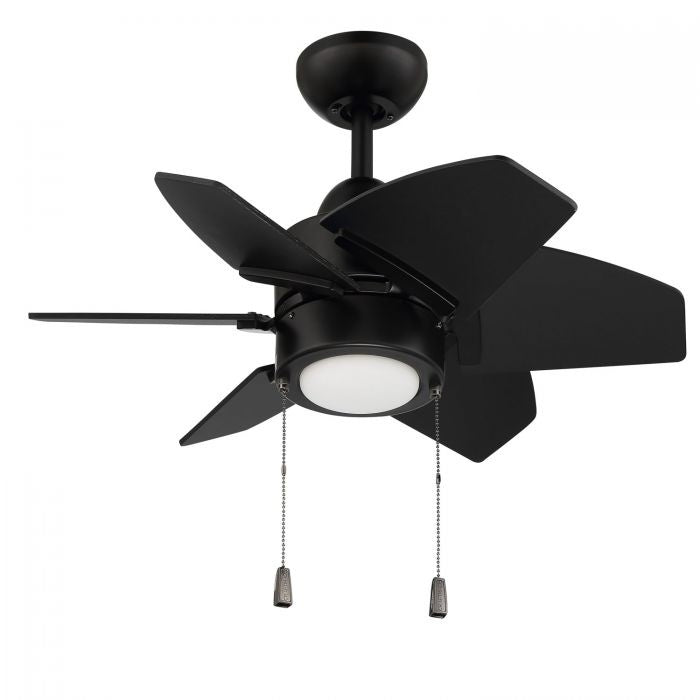 Craftmade Propel II Indoor/Outdoor PPT24FB6 Ceiling Fan 24 - Flat Black, Flat Black/Flat Black/