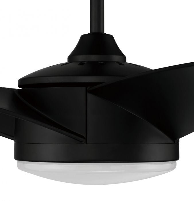 Craftmade Pursuit PUR54FB5 Ceiling Fan 54 - Flat Black, Flat Black/Flat Black/