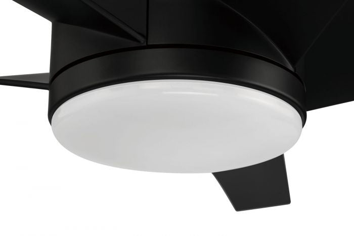 Craftmade Pursuit PUR54FB5 Ceiling Fan 54 - Flat Black, Flat Black/Flat Black/