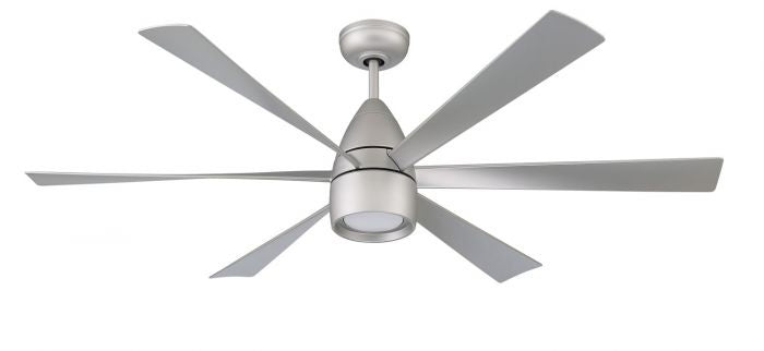 Craftmade Quirk QRK54TI6 Ceiling Fan 54 - Titanium, Titanium/Titanium/