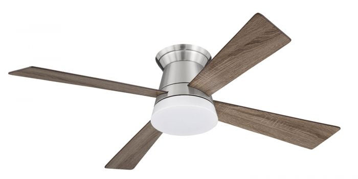 Craftmade Revello REV52BNK4 Ceiling Fan 52 - Brushed Polished Nickel, Driftwood/Driftwood/