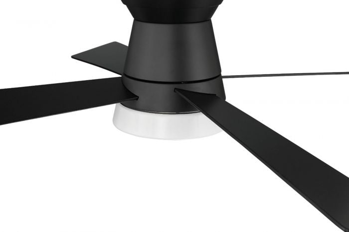 Craftmade Revello REV52FB4 Ceiling Fan 52 - Flat Black, Flat Black/Flat Black/