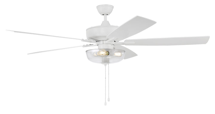 Craftmade Super Pro 101 S101W5-60WWOK Ceiling Fan 60 - White, White/Washed Oak/