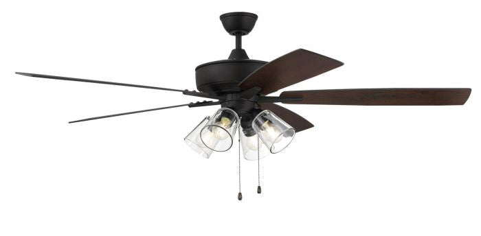 Craftmade Super Pro 104 S104ESP5-60ESPWLN Ceiling Fan 60 - Espresso, Espresso/Walnut/