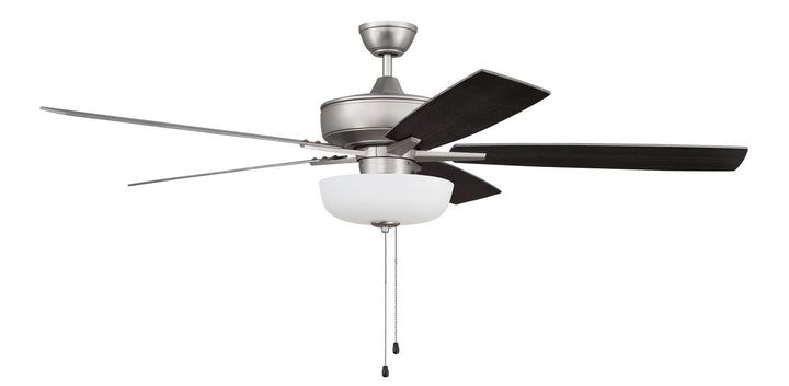 Craftmade Super Pro 111 S111BN5-60BNGW Ceiling Fan 60 - Brushed Satin Nickel, Brushed Nickel/Greywood/