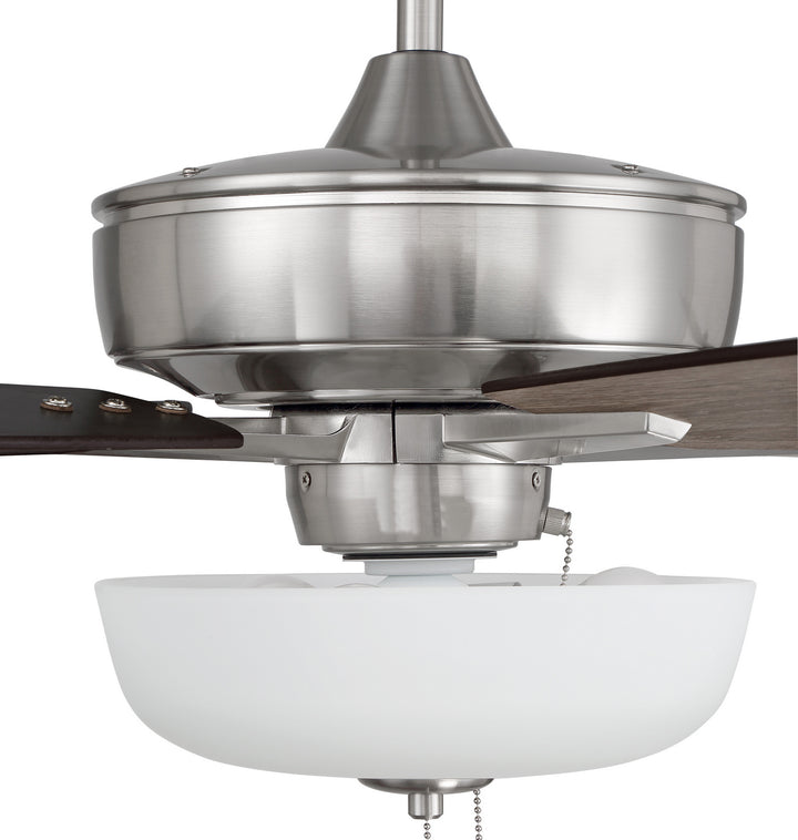 Craftmade Super Pro 111 S111BNK5-60DWGWN Ceiling Fan 60 - Brushed Polished Nickel, Driftwood/Grey Walnut/