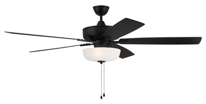 Craftmade Super Pro 111 S111FB5-60FBGW Ceiling Fan 60 - Flat Black, Flat Black/Greywood/