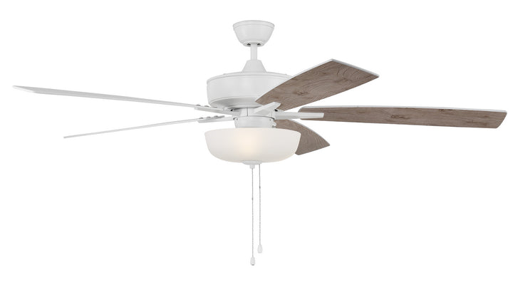 Craftmade Super Pro 111 S111W5-60WWOK Ceiling Fan 60 - White, White/Washed Oak/