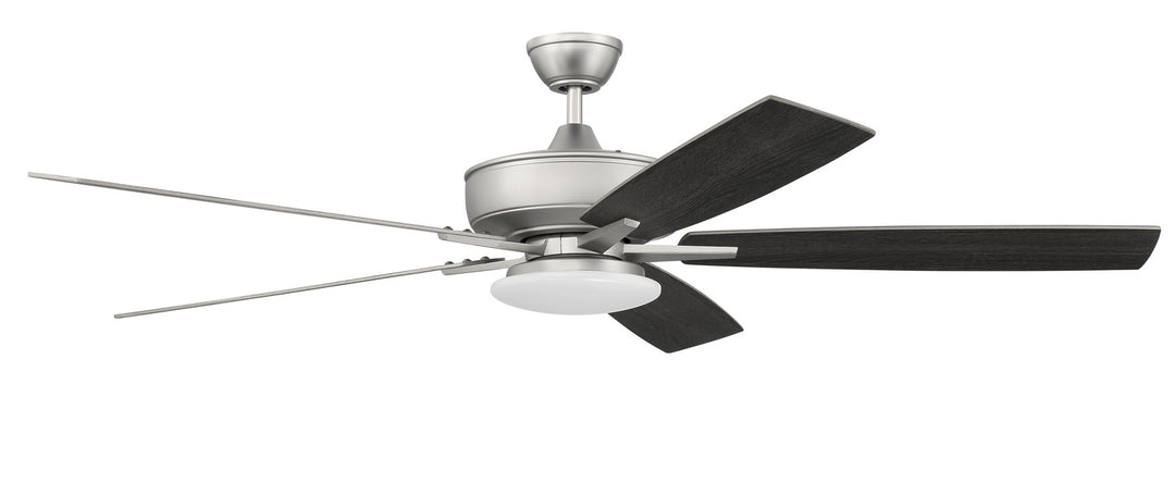 Craftmade Super Pro 112 S112BN5-60BNGW Ceiling Fan 60 - Brushed Satin Nickel, Brushed Nickel/Greywood/