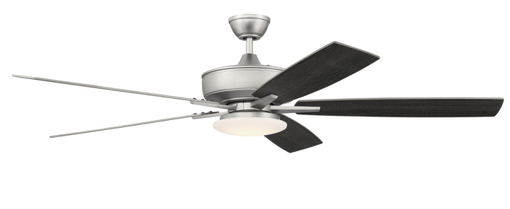 Craftmade Super Pro 112 S112BN5-60BNGW Ceiling Fan 60 - Brushed Satin Nickel, Brushed Nickel/Greywood/