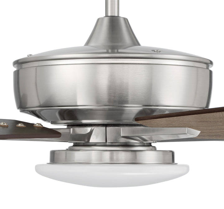 Craftmade Super Pro 112 S112BNK5-60DWGWN Ceiling Fan 60 - Brushed Polished Nickel, Driftwood/Grey Walnut/