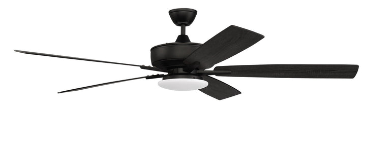 Craftmade Super Pro 112 S112FB5-60FBGW Ceiling Fan 60 - Flat Black, Flat Black/Greywood/