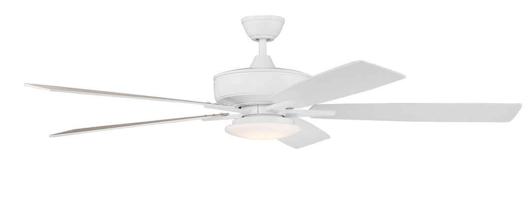 Craftmade Super Pro 112 S112W5-60WWOK Ceiling Fan 60 - White, White/Washed Oak/