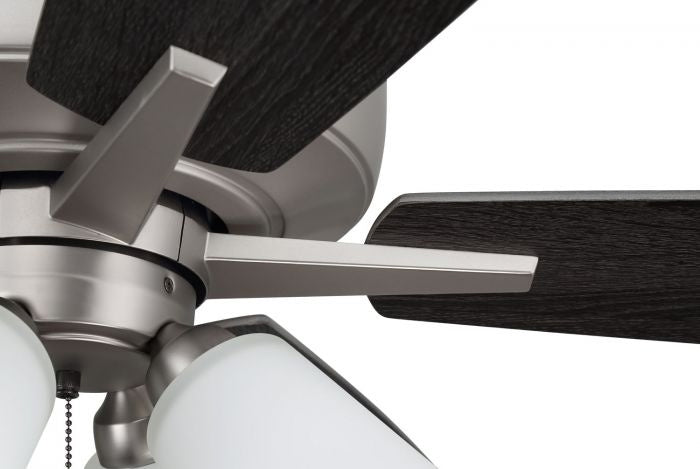 Craftmade Super Pro 114 S114BN5-60BNGW Ceiling Fan 60 - Brushed Satin Nickel, Brushed Nickel/Greywood/