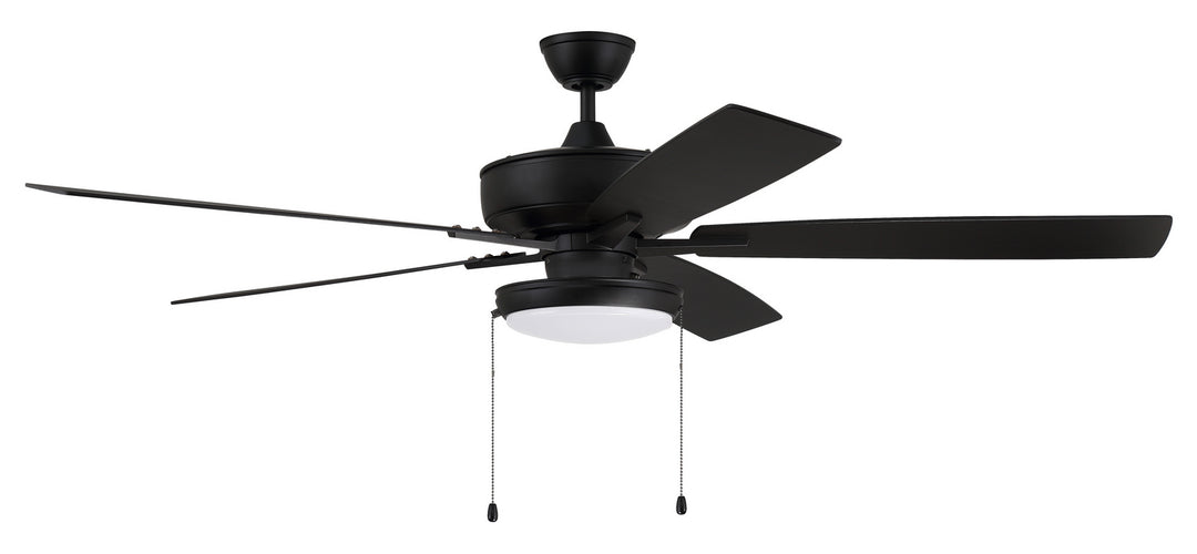 Craftmade Super Pro 119 S119FB5-60FBGW Ceiling Fan 60 - Flat Black, Flat Black/Greywood/