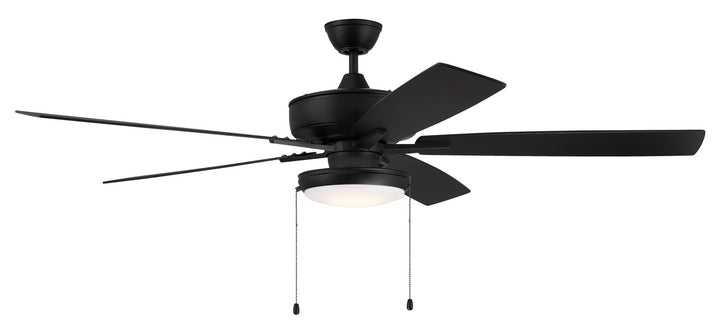 Craftmade Super Pro 119 S119FB5-60FBGW Ceiling Fan 60 - Flat Black, Flat Black/Greywood/