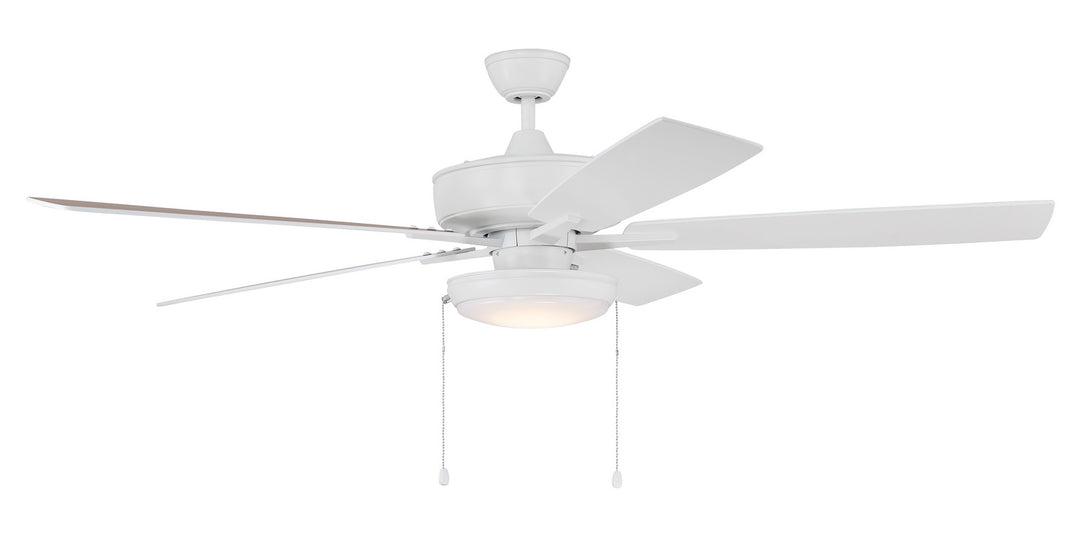 Craftmade Super Pro 119 S119W5-60WWOK Ceiling Fan 60 - White, White/Washed Oak/