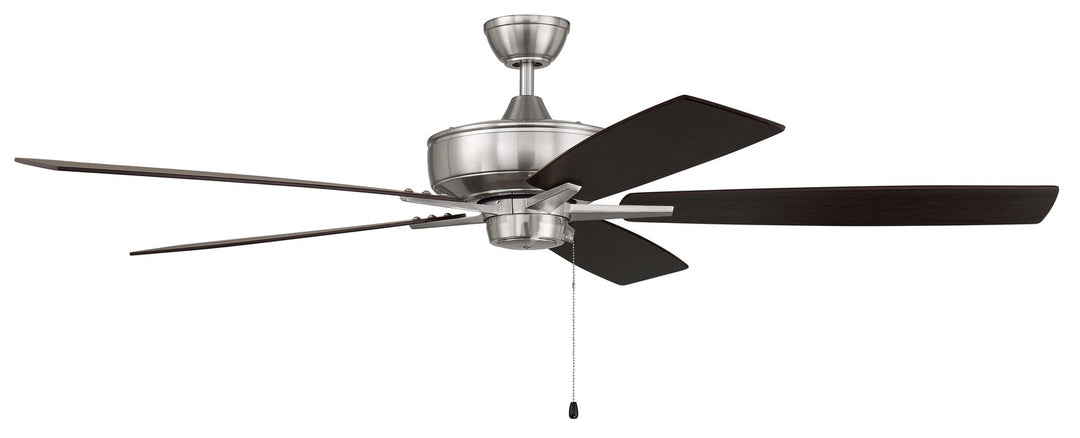 Craftmade Super Pro 60 S60BNK5-60DWGWN Ceiling Fan 60 - Brushed Polished Nickel, Driftwood/Grey Walnut/