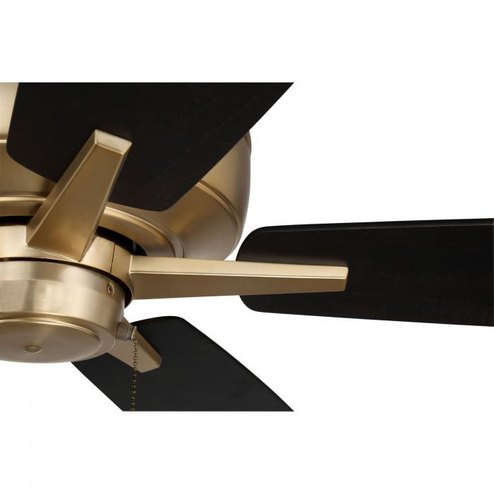 Craftmade Super Pro 60 S60SB5-60BWNFB Ceiling Fan 60 - Satin Brass, Black Walnut/Flat Black/