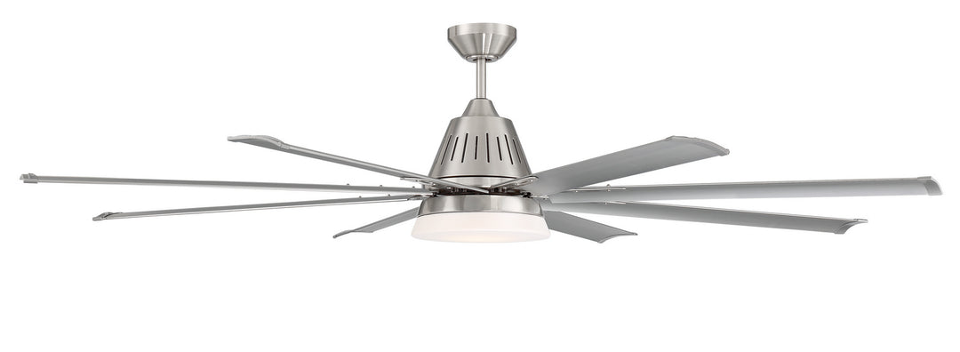 Craftmade Wingtip WTP72BNK8 Ceiling Fan 72 - Brushed Polished Nickel, Brushed Aluminum/Brushed Aluminum/